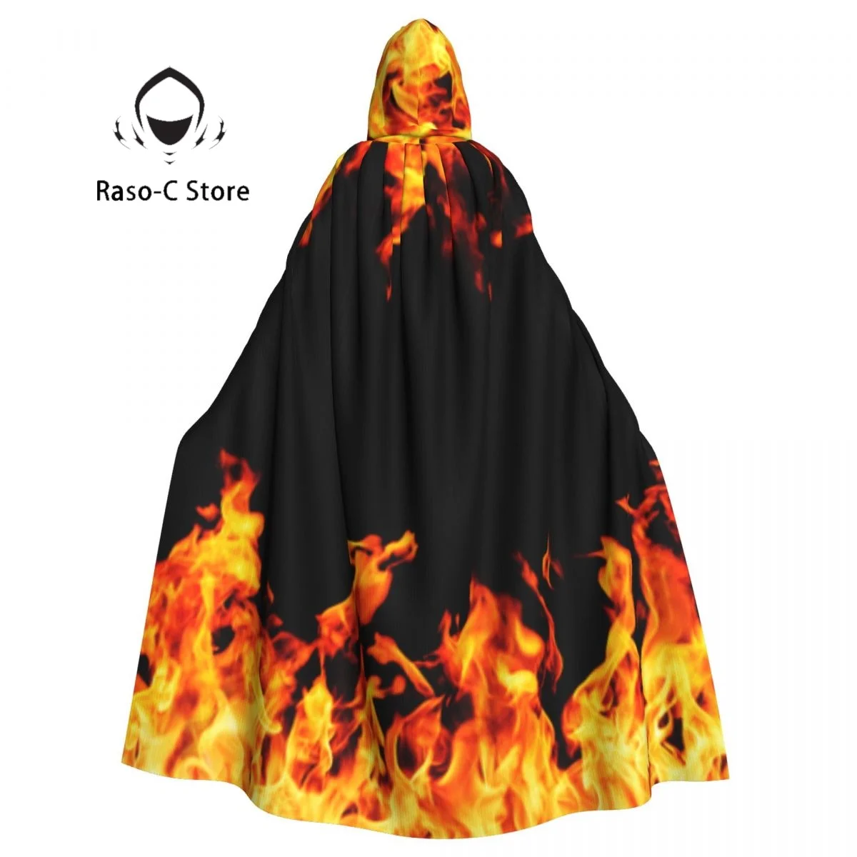 

Унисекс, ведьма, потенциальный двусторонний плащ с капюшоном для взрослых, вампиров, плащ, пламя