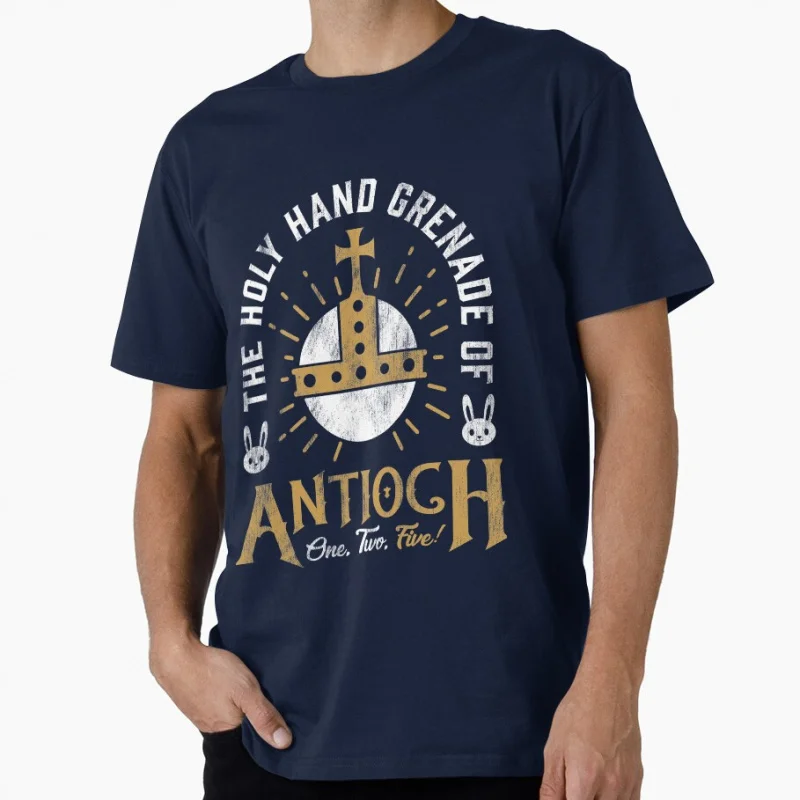 

Holy Hand Grenade of Antioch 80s movie Monty Python Funny gift T shirt for men Large size Tops 100% cotton printed Clothes