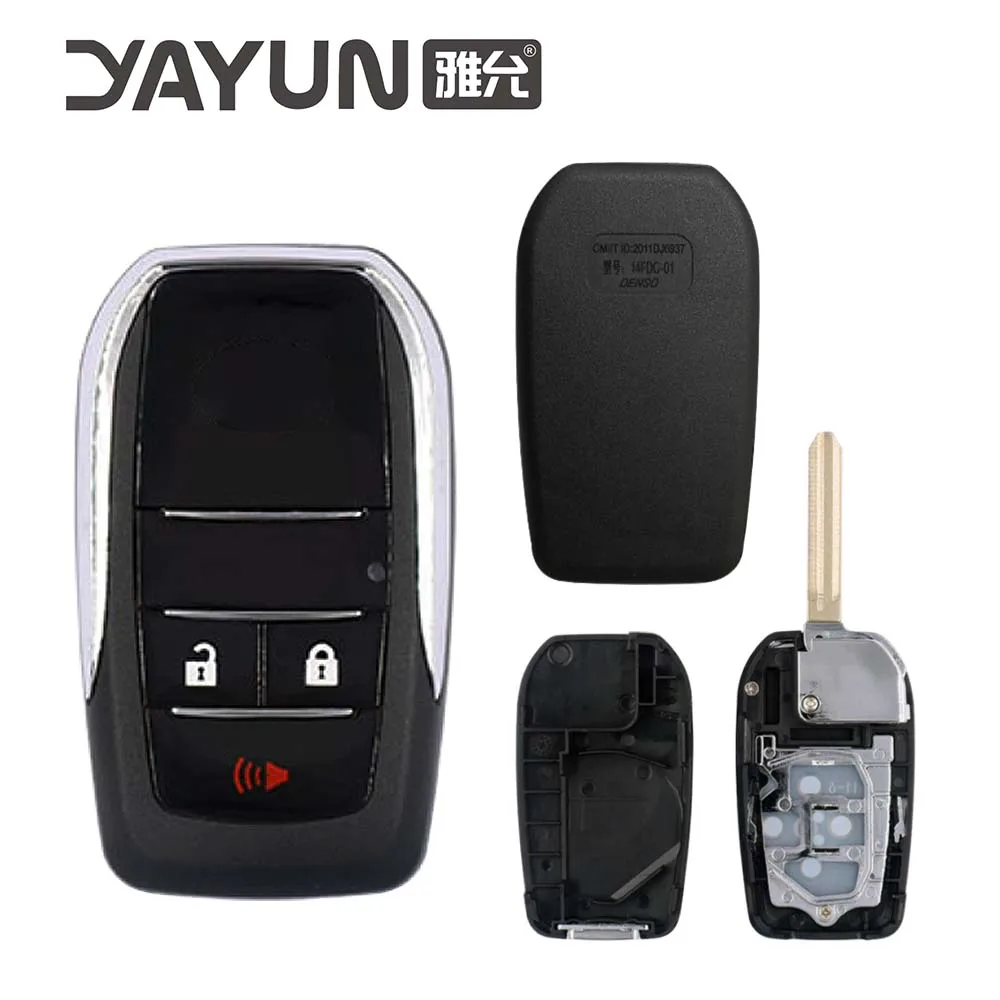 YAYUN AKTYF126 2 + 1 кнопки RAV4 Reiz Vios Crown автомобиль прямой пульт дистанционного управления модифицированный складной корпус ключа для Toyota/Camry YAYUN AKTYF126 2 + 1 кнопки RAV4 Reiz Vios Crown автомобиль прямой пульт дистанционного управления модифицированный складной корпус ключа для Toyota/Camry