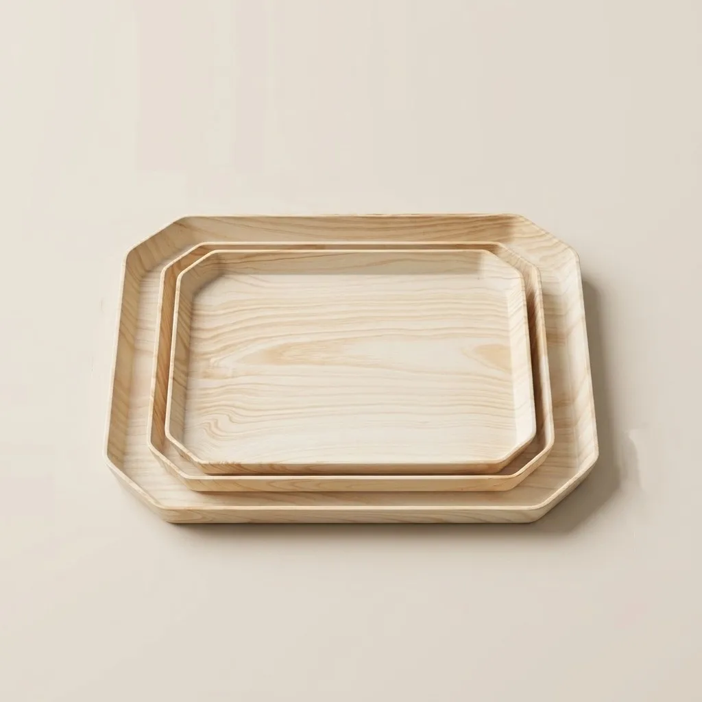 Houtenlook Plastic Badkamer Organizer, Stapelbare Make-up Cosmetica Opbergbak, Parfum Bakje, Kaptafelblad