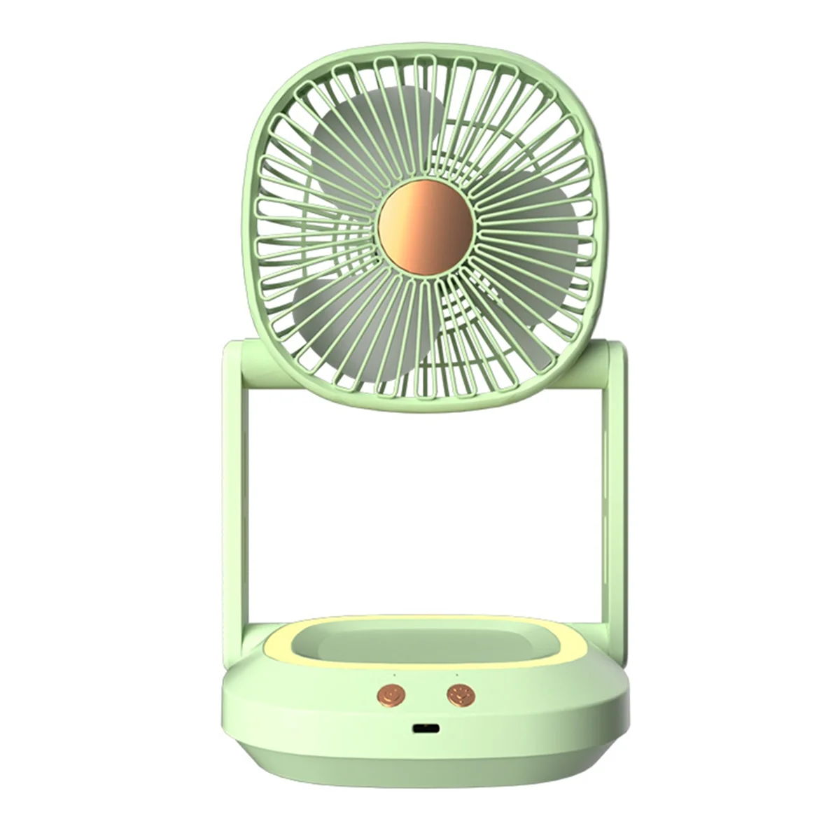 

Folding Wall Mounted Small Fan, Office Desktop Home Desktop Portable Small Electric Fan, Quiet Air Circulator Fan,Green