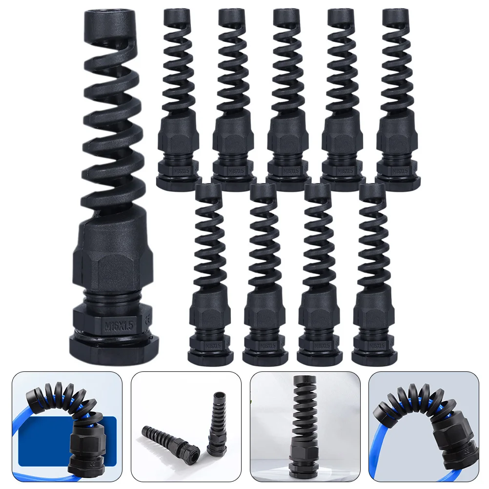 

10Pcs Heavy Duty Cable Gland Power Cord Strain Relief Waterproof Connector for Outdoor LED Module Street Tunnel Light Cable