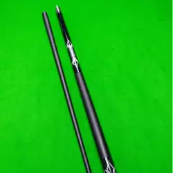 Carbon Billiard Cue Stick 13mm Tip Durable Black and White Textured Shaft Non Slip Grip for 9 Ball and Carom Billiards