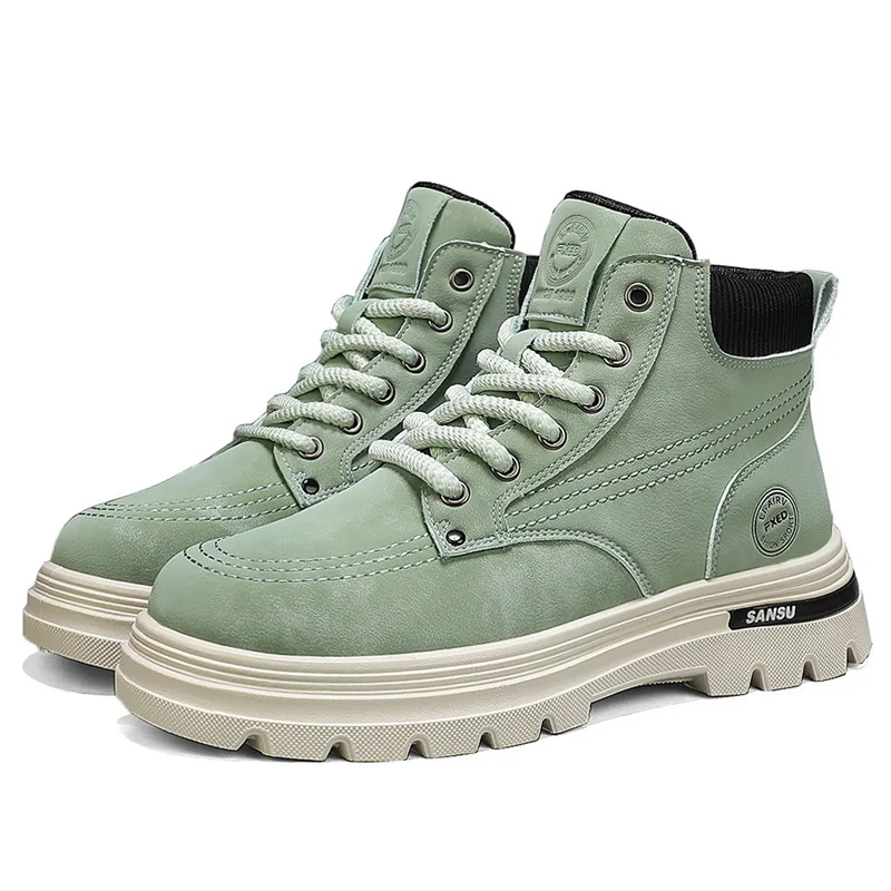 

Hot-selling Men's Boots High Top Leisure All-match Shoes for Man Casual Non-slip Trend Men's Boots Comfort Rubber Men Flat Boots