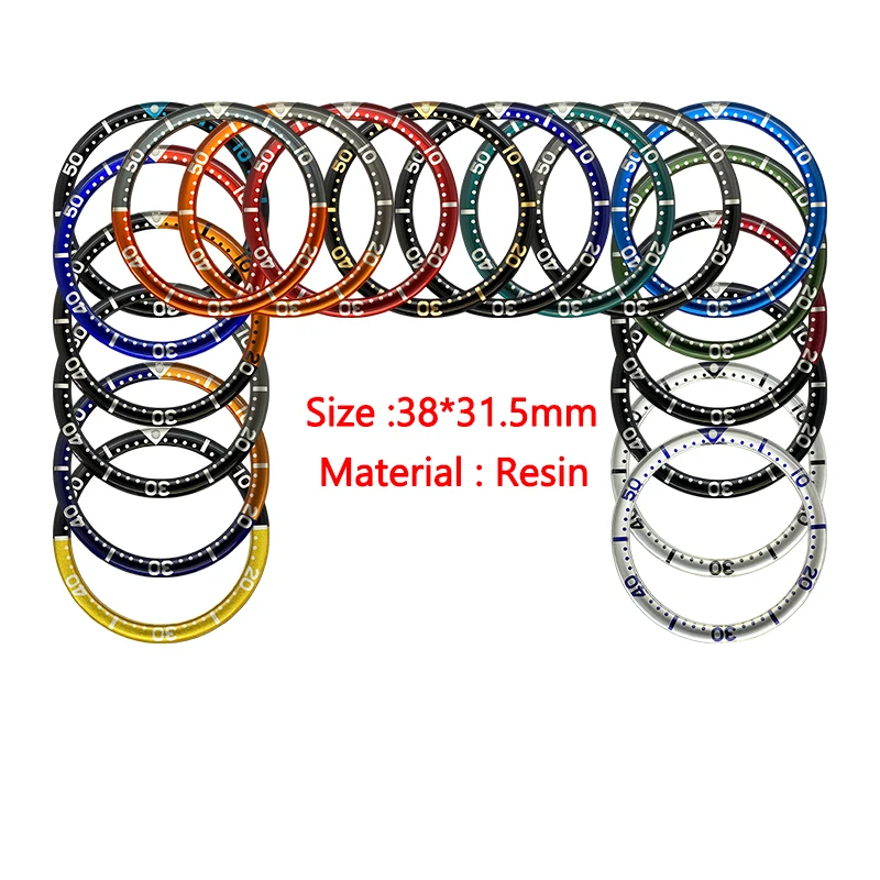 

Watch Resin Bezel insert Fit For Sub SKX007 SKX171 Watch Cases NH35 NH36 Watch Case 38*31.5mm Resin Bezel Insert Ring