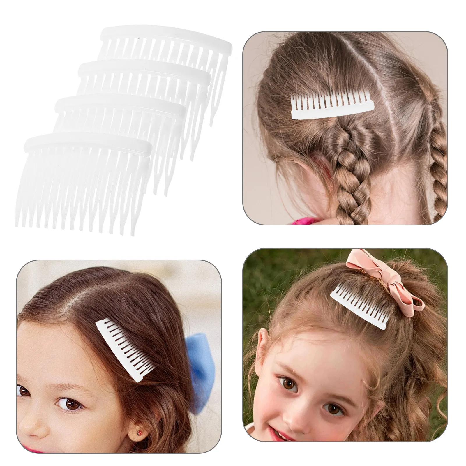 

50Pcs Hair Comb Clip 14 Teeth Secure Insert Style Decorative Bridal Updo Hair Accessories Small French