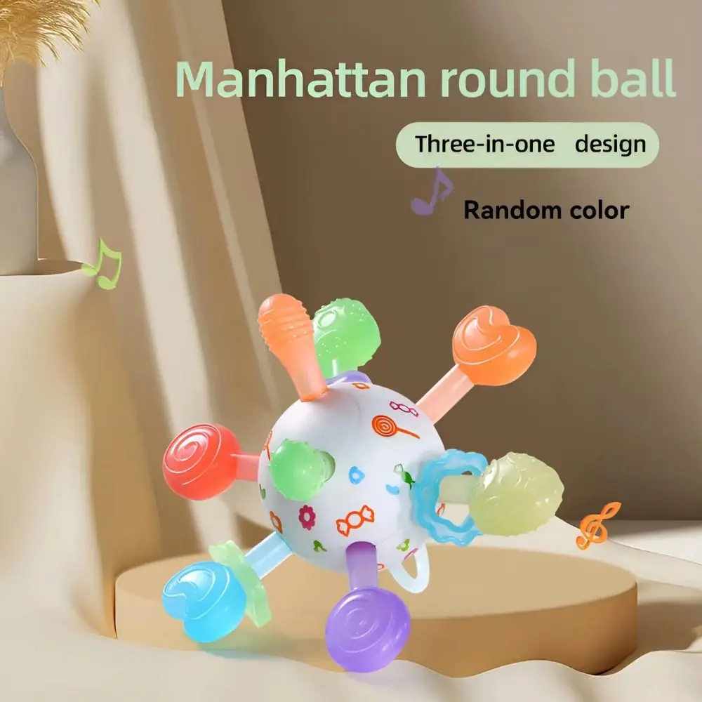 

Food Grade Baby Rattles Toys BPA Free Lead Free Early Educational Toy Durable Colorful Sensory Chew Toys Babies 3-18 Months