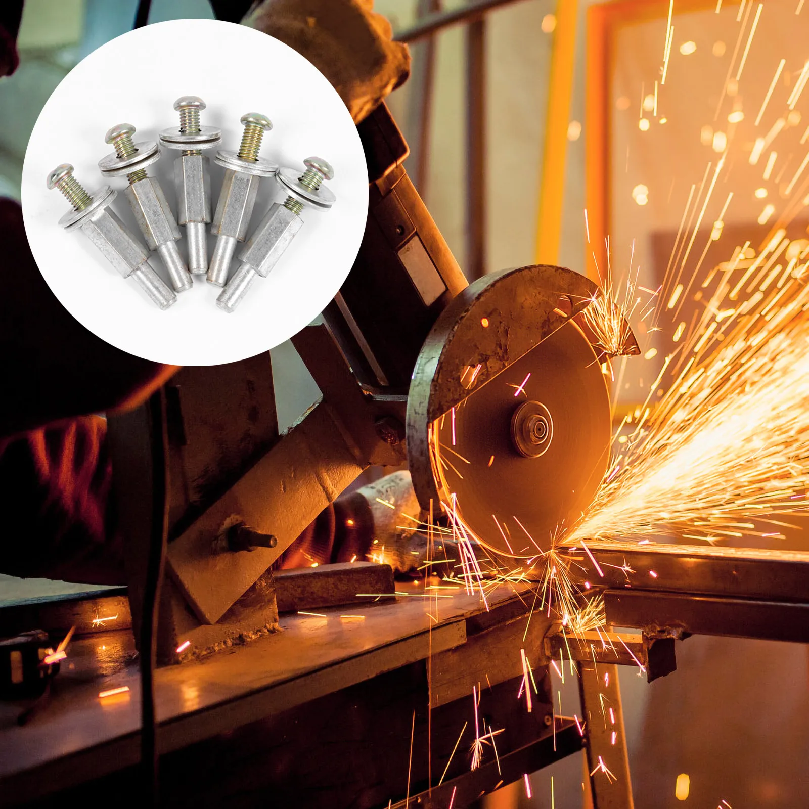 

5 Pcs Connecting Rod Adapter for Polishers 6mm Shank Buffing Wheel M Polishing Grinding Wheels Set Tools Parts