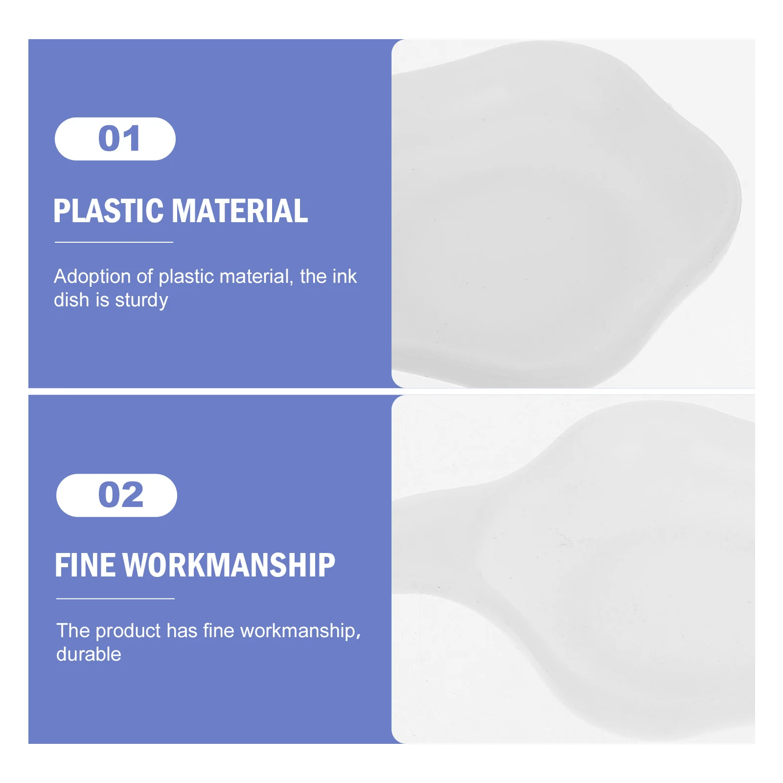 

40pcs Calligraphy Dish Plastic Inkwell For Office Study Room Multi-Functional Brush Washing Dish Painting Ink Bowl Home Ink