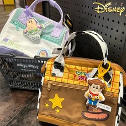 Disney Anime Toy Story Woody Cosplay Bag Outdoor Shopping Large Capacity Buzz Lightyear Handbag Cartoon Big Shopping Bag Gift