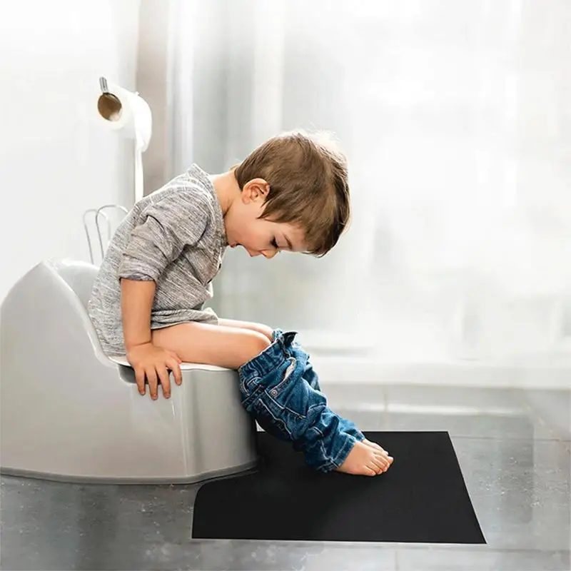 Toilet Training Mat Absorbent Training Mat 6Pieces Non-Slip Toilet Mat Deodorizing U-Shape Commode Mat Reusable Soft Rounded