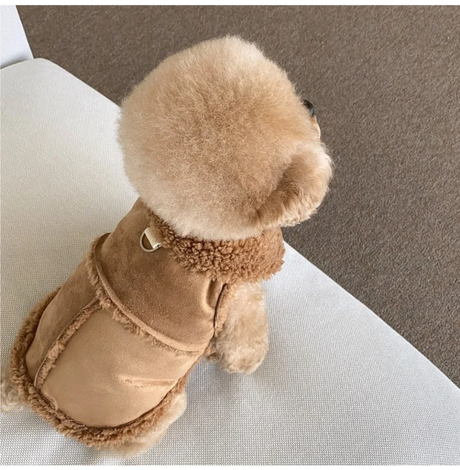

강아지옷 Dog Vests Winter Plush Warm Pet Dog Clothes For Small Medium Dogs Jackets Puppy Clothing Yorkshire Terrier ropa para perros