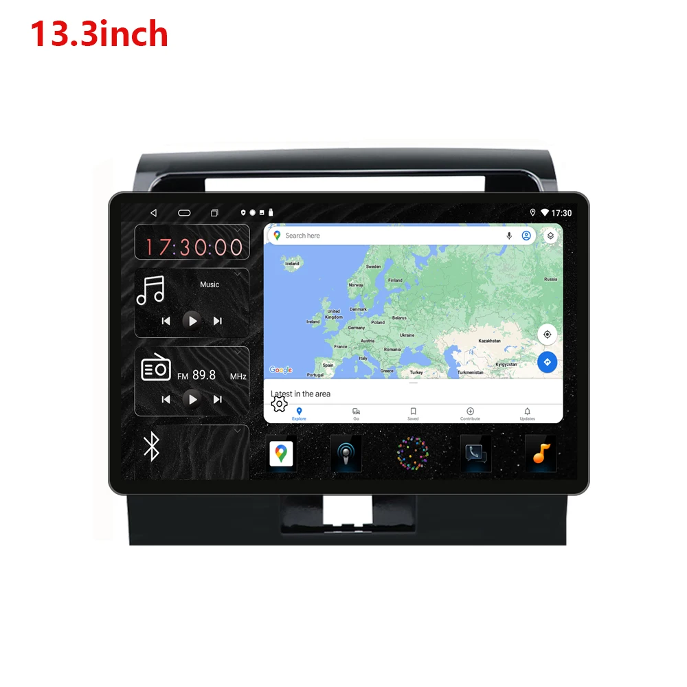 13.3inch HD multimedia for Toyota Land Cruiser 2007-15 Car Stereo Radio Android video 2K GPS Carplay 4G WIFI