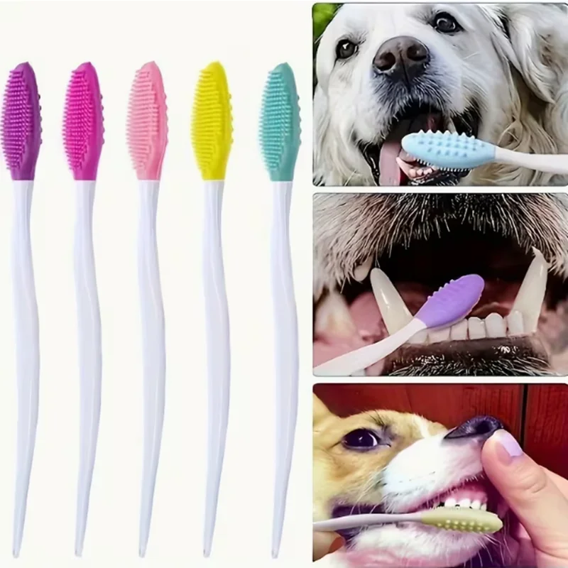 犬用歯ブラシ4個セット - 360 °   歯と舌のコーティ - Teeth Whitening Brush のレビューと価格