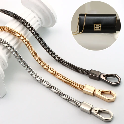 Imagen 1 del producto Cadena para bolso DIY, correa para bolso de 7mm, cadena de repuesto para bolso, correas para bolso de hombro, bolso pequeño, cadena con asa, piezas para bolso