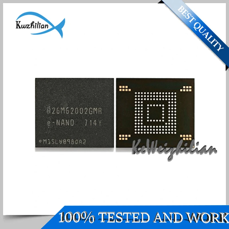 

H26M62002GMR H26M62002JPR Version 5.1 32GB 153FBGA EMMC Flash chips IC Store the particles Tested 100% A new lifespan 0-10