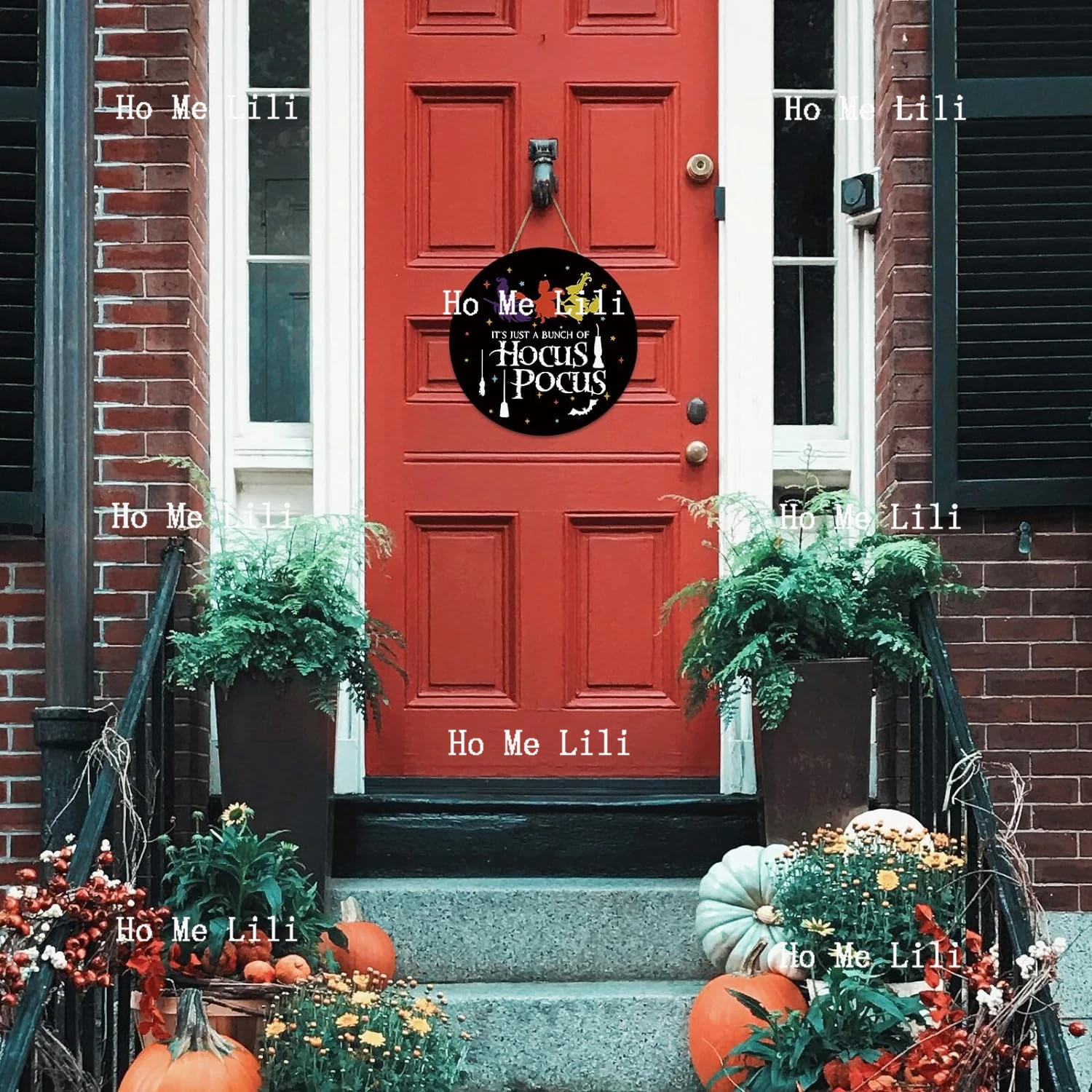 The Halloween Door Sign Is Just A Bunch Of Hocus Pocus Welcome Signs For The Holiday's Sanderson Metal Decorated Plaques