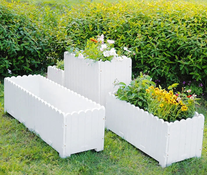 

Flower box, outdoor courtyard balcony, vegetable planting, flower pot, plastic anti-corrosion flower groove, extra large