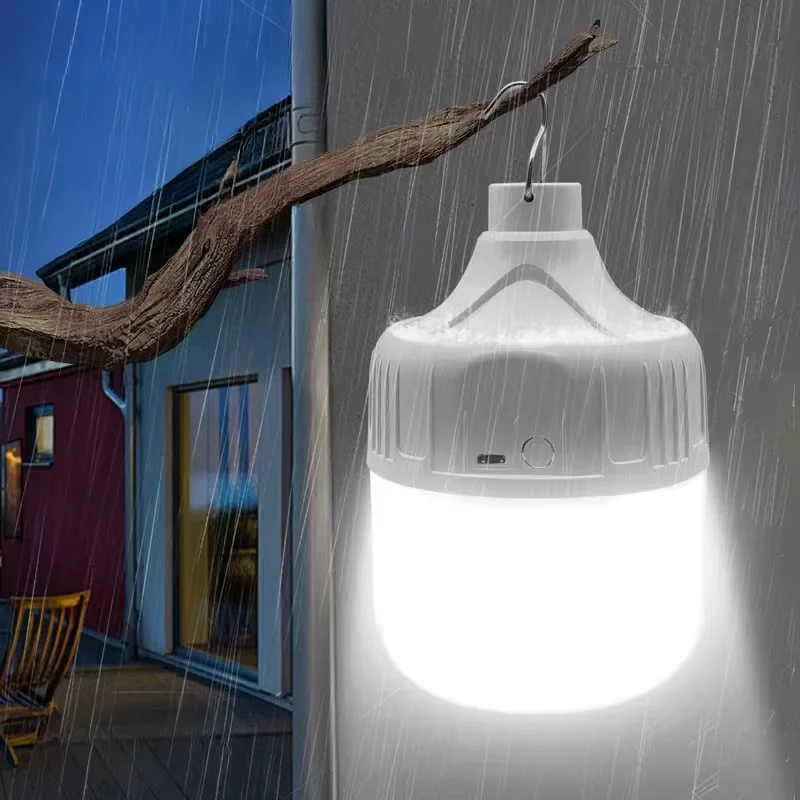 Miflame Przenośna latarnia kempingowa LED z możliwością ładowania przez USB 3-trybowa lampa awaryjna o dużej mocy do namiotu Patio Garden Outdoor