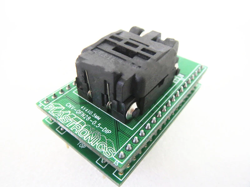 Clamshell QFN28 Testing Seat pitch 0.5mm IC Burning seat Adapter testing seat Test Socket test bench