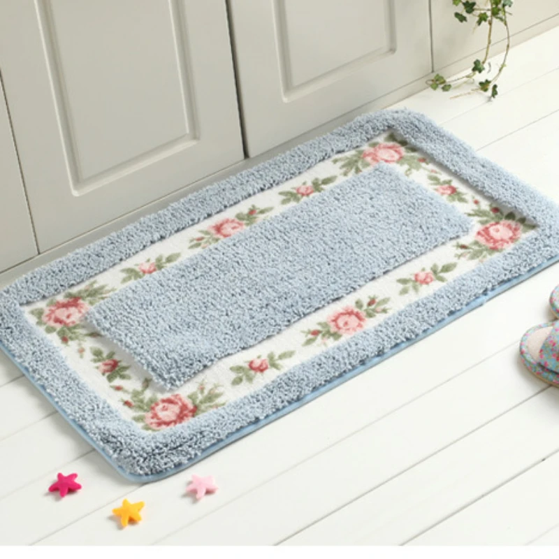 1 PC Entrance Floor Mat Door Mat Bedroom Foyer Entrance Mat Super Soft Bathroom Non-slip and Water Absorbent