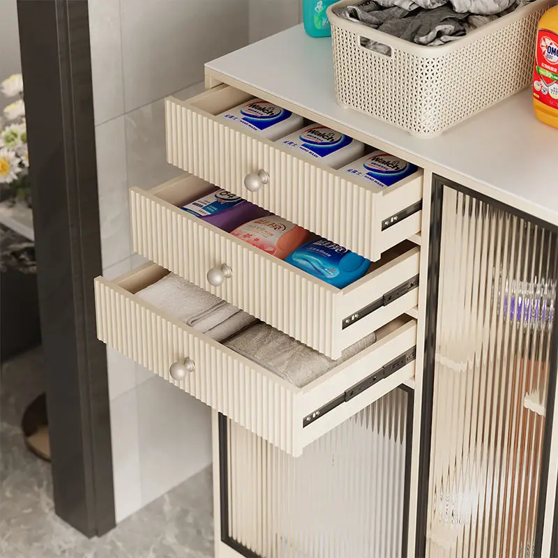 Balcony against the wall tool locker, sweeping robot storage cabinet, Tianke washing machine vacuum cleaner housekeeping cabinet