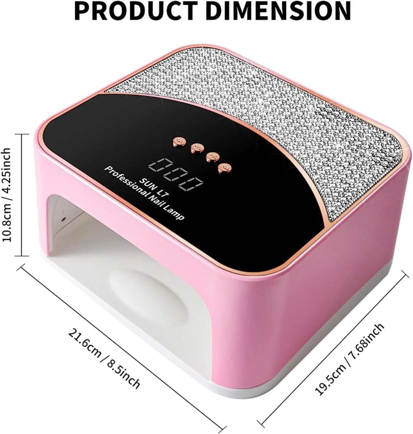 268W UV LEDネイルランプ、4つのタイマー、45個のビーズ、センサー付き