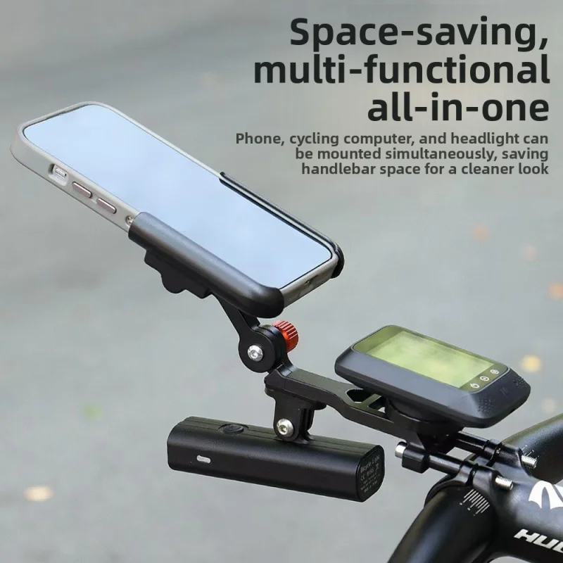 TTPRO 3-in-1 Tachometer-Erweiterungshalterung, Kompatibel mit Fahrradlicht, Handyhalterung und Tachometer