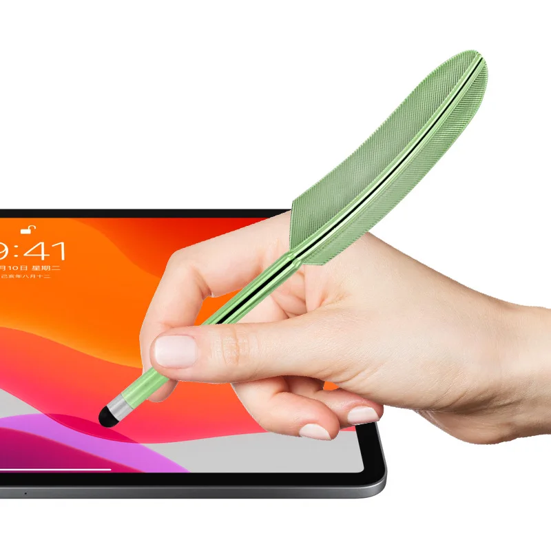 Capacitance Pen Universal Tablet Touch Screen Pen Styluses Capacitive Pen Mobile Phone Fashion Feather Shape Plastic Painting - view 3