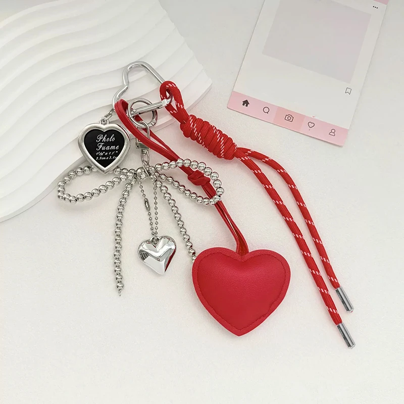 الجلود القلب القوس المفاتيح للفتيات حساسة مطرز كيرينغ سيارة مفتاح حامل حقيبة قلادة هدية