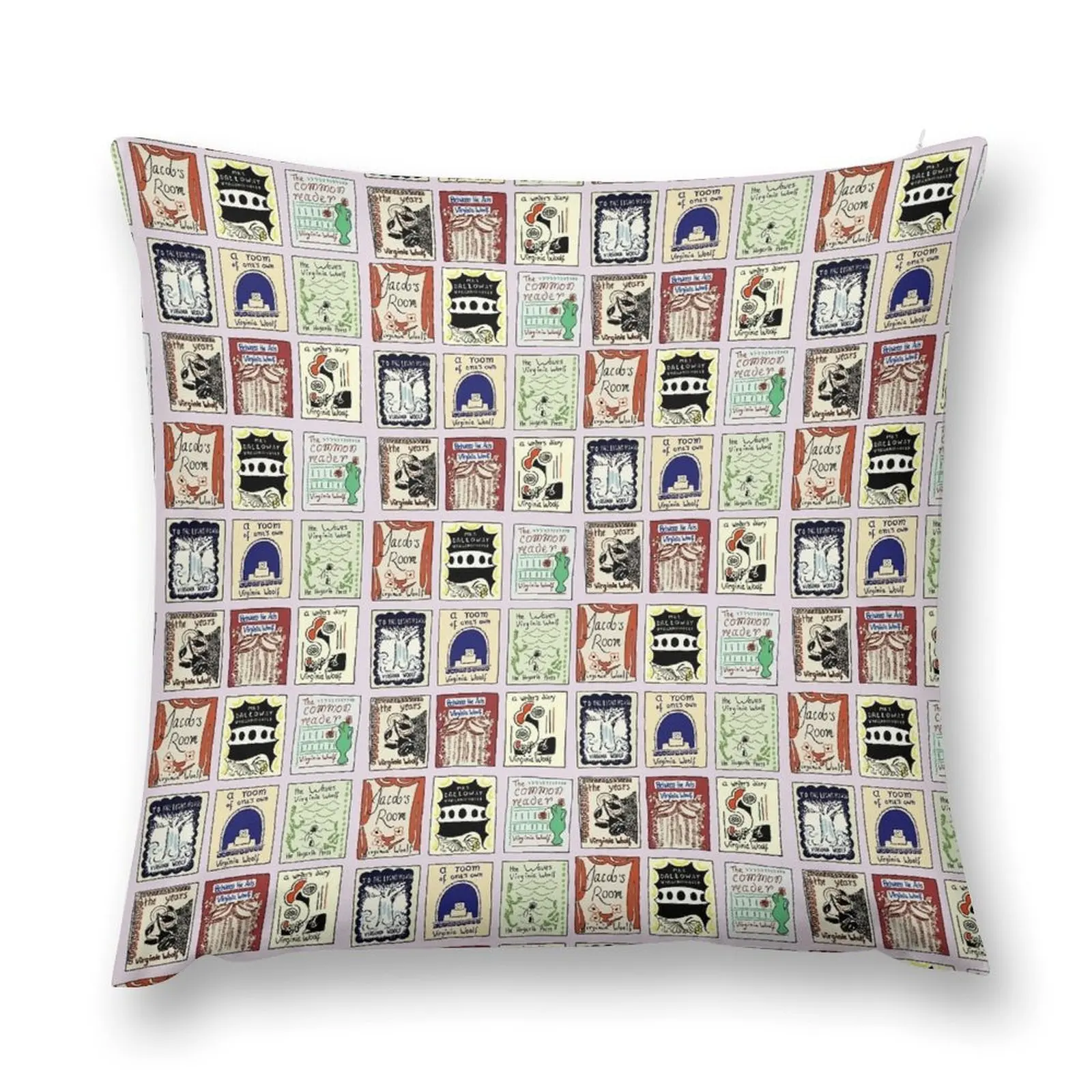 Virginia Woolf Book Covers Throw Pillow Luxury Sofa Cushions Christmas Cushion For Home pillow