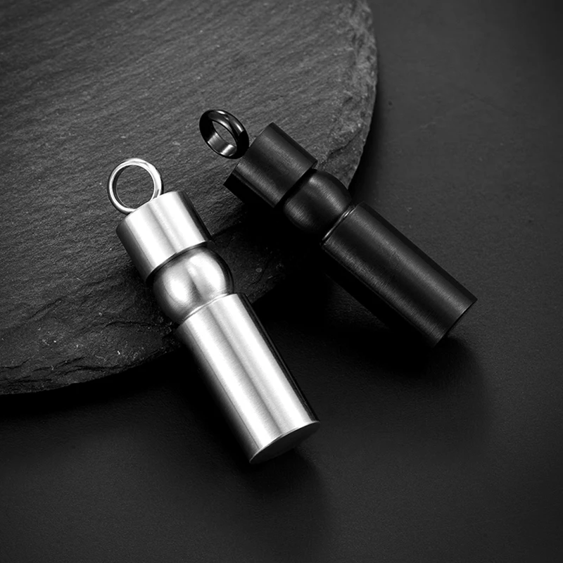 Trend Stainless steel couple pendant Pet ashes perfume bottle can open pendant Men women Fashion sweater chain Cremation jewelry