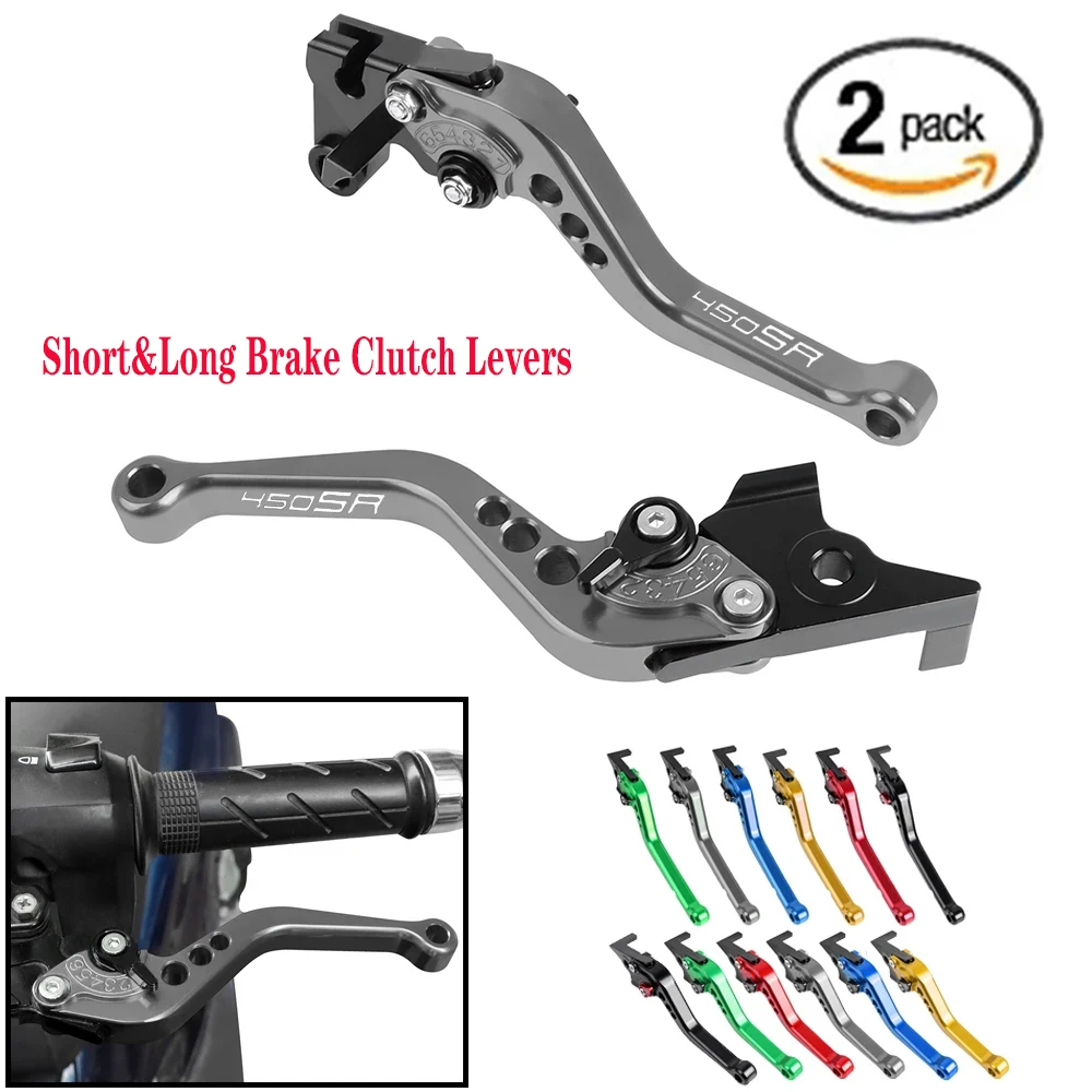 For CFMOTO 450SR 450 SR 2020-2023 2022 Short&Long CNC Adjustable Clutch Brake Levers Motorcycle Handles Grip Lever Accessories