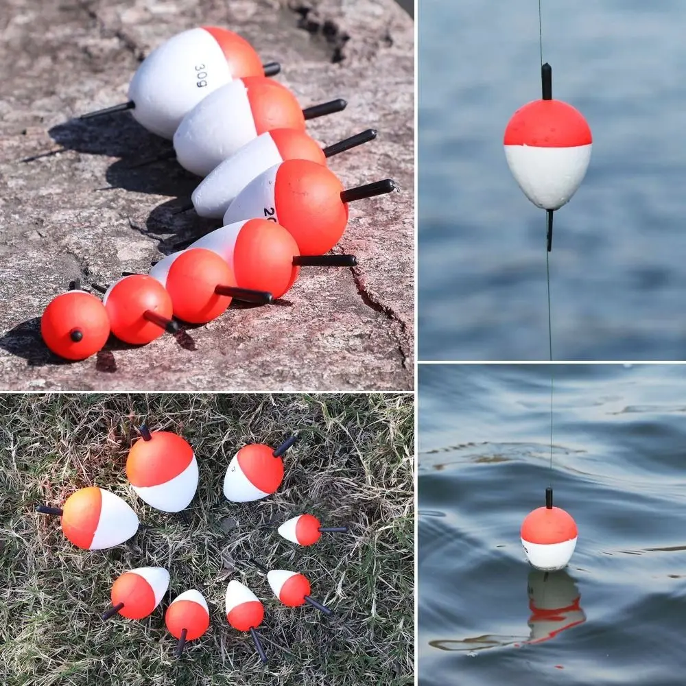 10pcs EVA Fishing Floats Set 1-30g High Quality Fishing Accessory Pesca Red And White Float