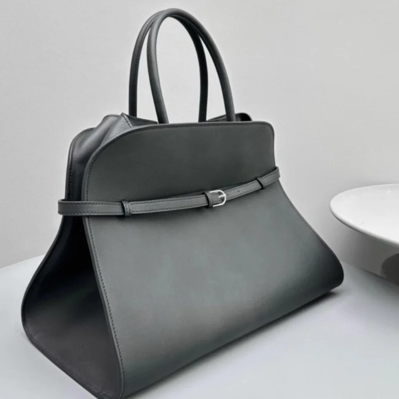 Tote Large Capacity Commuter Bag Cowhide Niche Shoulder Handbag Large Soft