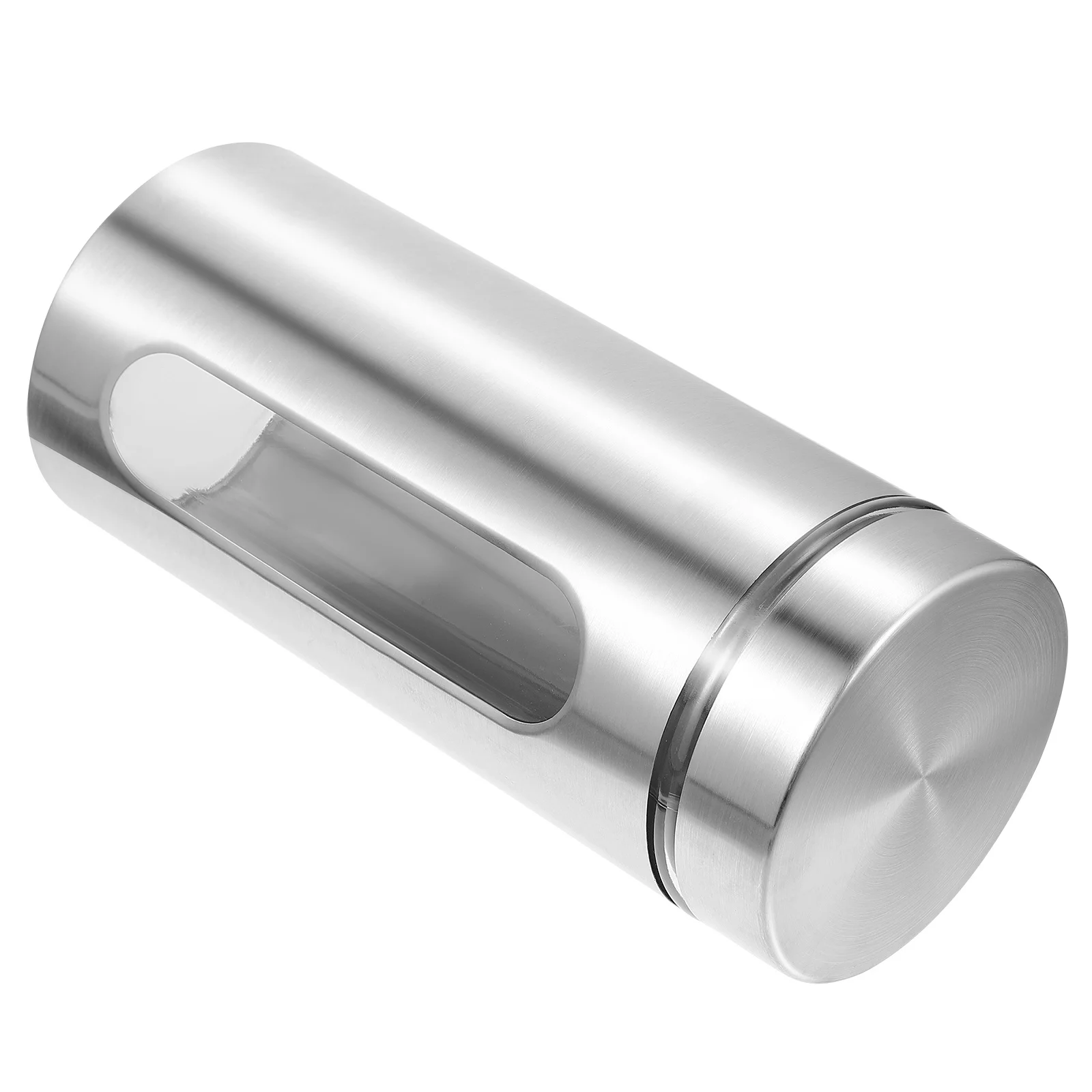 

1Pcs Stainless Steel Storage Tank Transparent Visible Kitchen Container for Dry Food Tea Coffee Grains Rust-Proof Sealed Jar