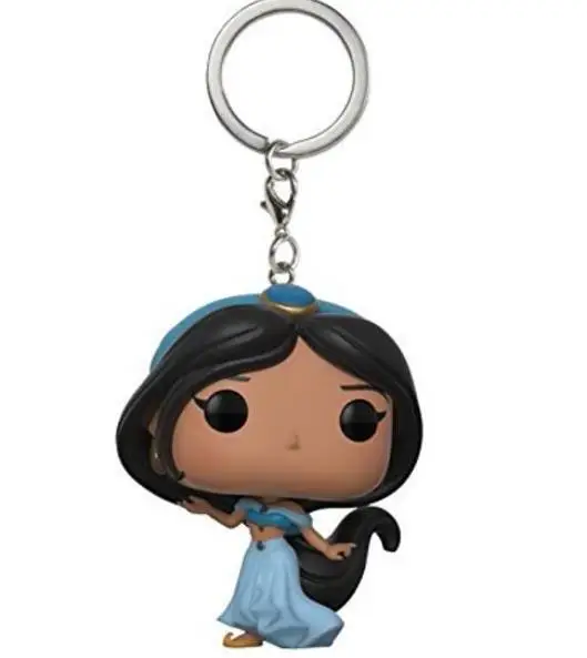 Funko pop Jasmine priness Keychain PVC Action Figure Collection Model Toys For Children birthday gift