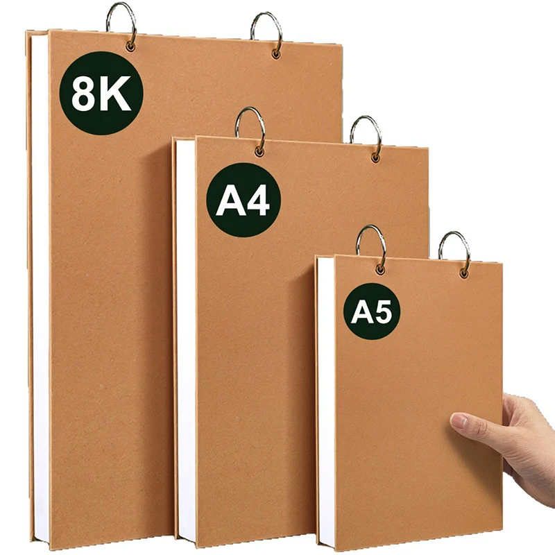 A5/A4/8K لوحة تحديد حلزونية 300gsm 30 ورقة رسم رسم المفكرة اللوحة كراسة الرسم للرسم اليدوي كتاب اللوازم المدرسية الفنية