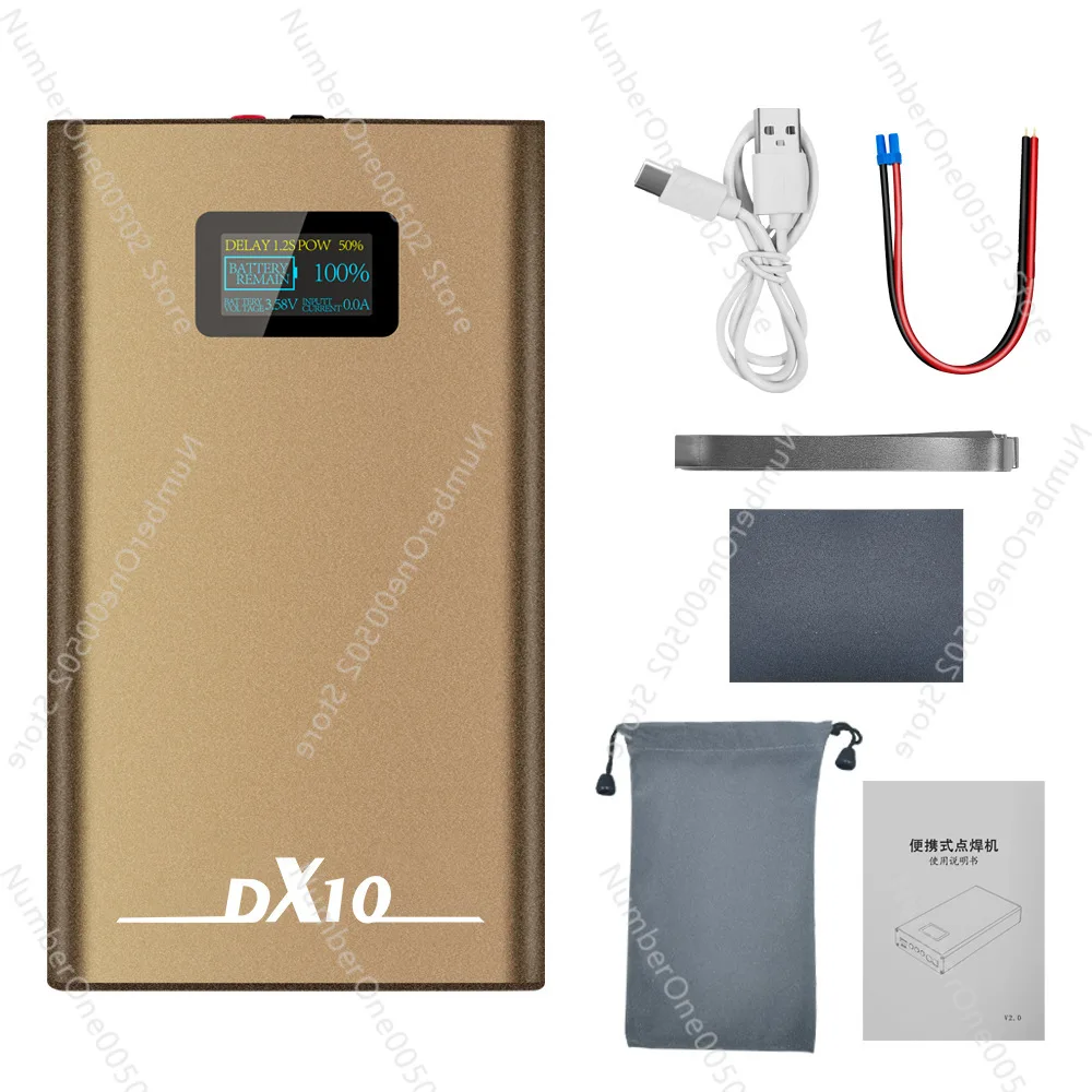 DX10 Handheld Spot-Welder Portable Mini Mini 18650 Butt Welding Machine Mini Comes with Rechargeable Lithium Battery