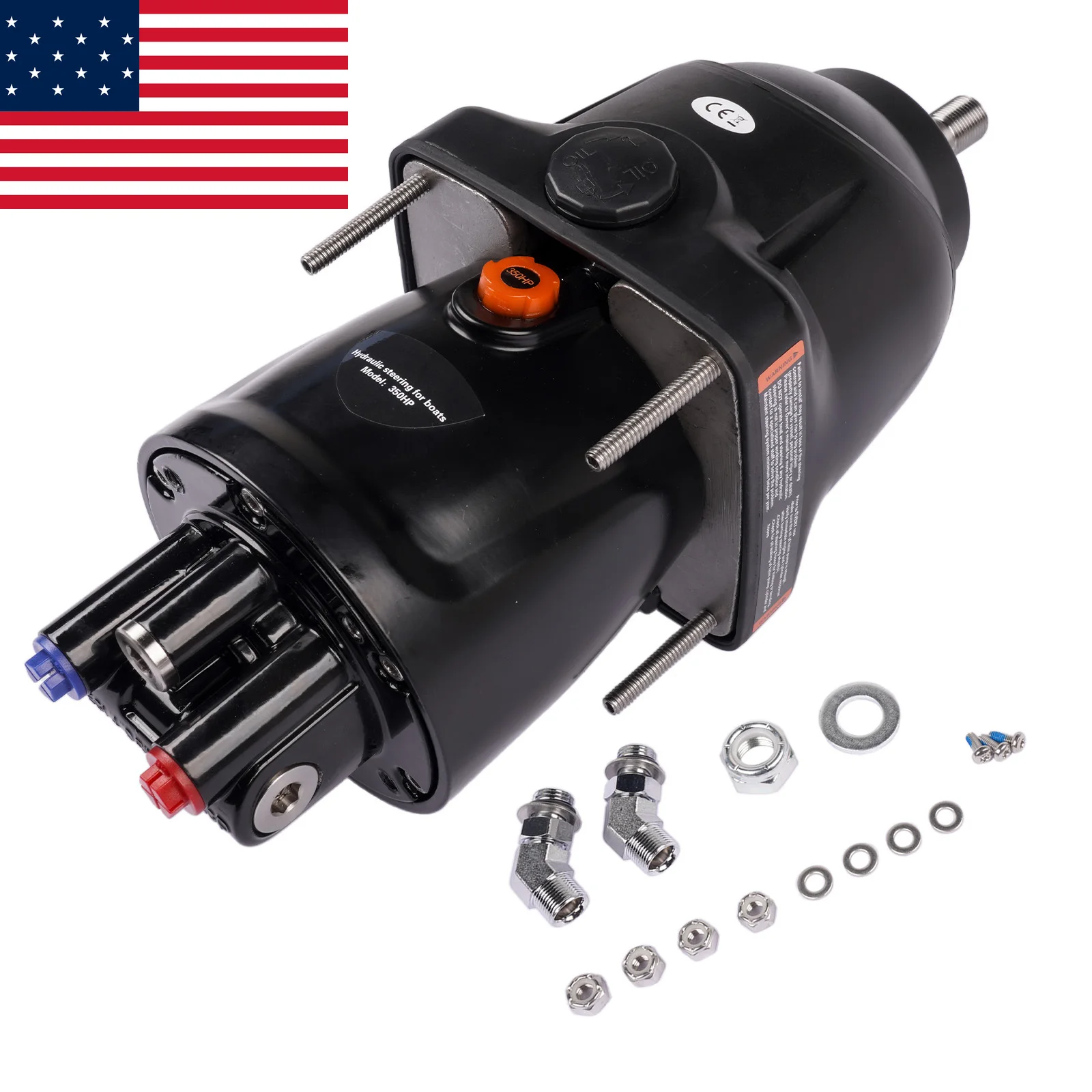 AP03 HH6541-4 Classic Tilt Mount 48° Marine Boat Hydraulic Steering 350HP 5 Lock Positions