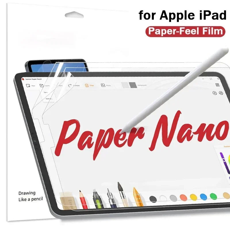 Paperfeel Screen Protector Matte PET Films for Apple IPad 10 9 8 7 Pro 11 12.9 Inch Air 5 4 3 2 Anti-Glare Paper-Feel Film