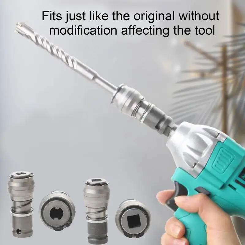 Adaptador de Chave de Impacto sem Escova Elétrica Broca Eixo de Martelo de Aço Cabeça de Conversão Adaptadores de Soquete à Prova d Água