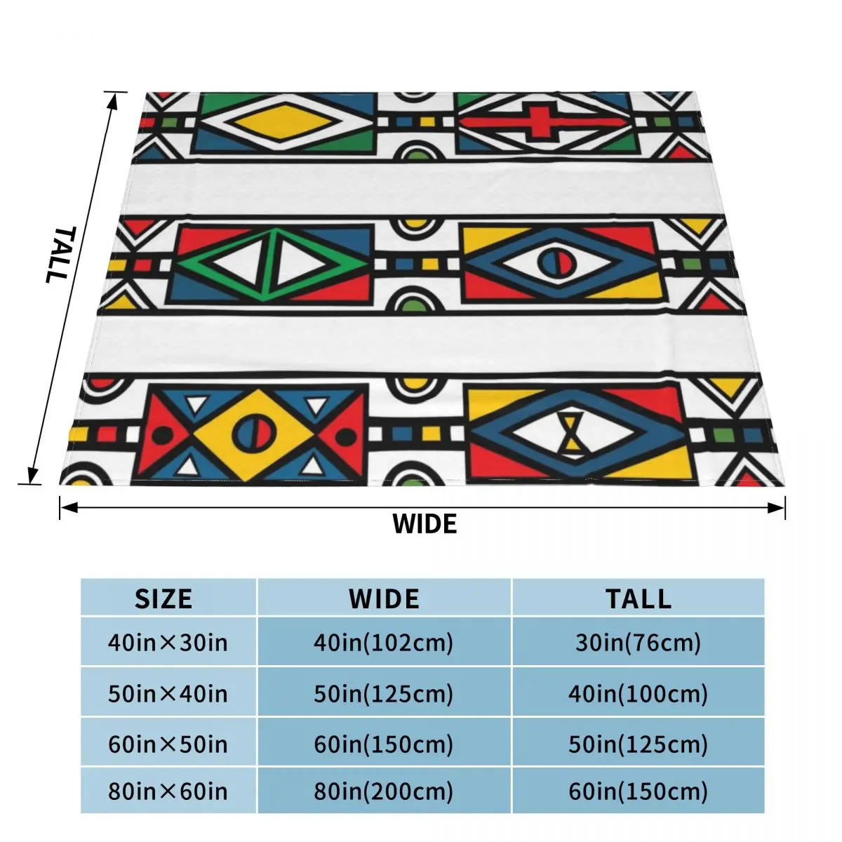 Ndebele Fashion Tribal Pattern African Style Geometry Art Throw Blanket Sofa Quilt Furry Designers Baby Blankets