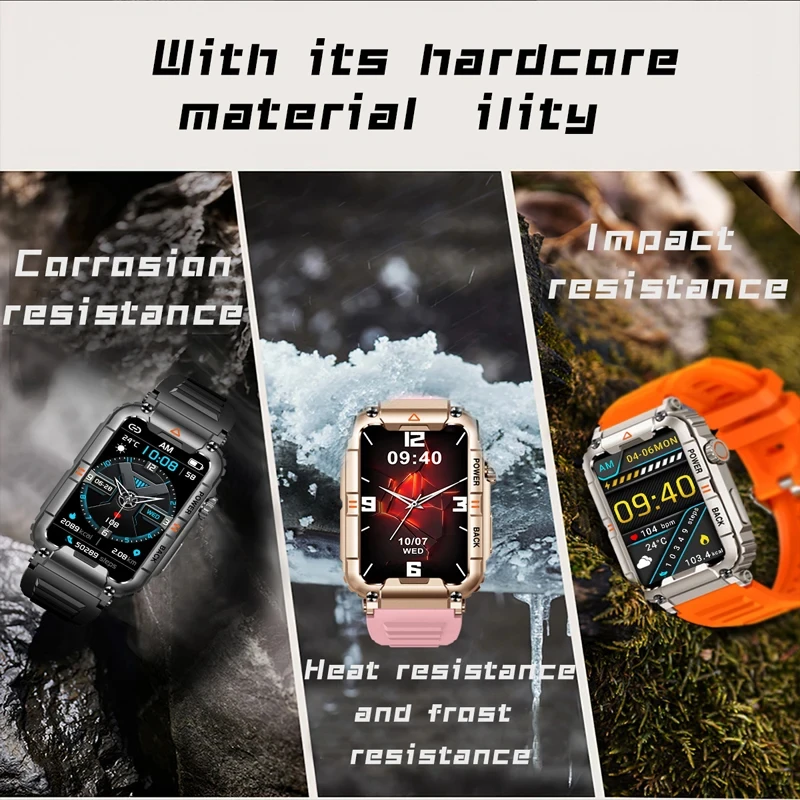 Orologio intelligente da uomo Android IOS Fitness Watch Ip67 Monitor militare impermeabile per la salute AI Voice Bluetooth Call Smart Watch 2024