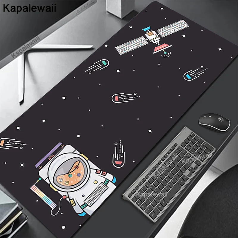 Bonito Gravidade Mouse Pad para Gamer, Laptop Mousepad, Tapete Do Escritório, Kawaii Desk Acessórios, Vaporwave, Espaço, Astronauta, XXL