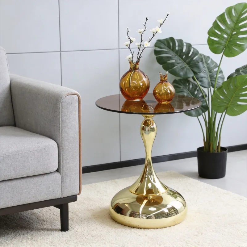 Modern simple small apartment sofa balcony side coffee table bedside table corner living room hotel household round table