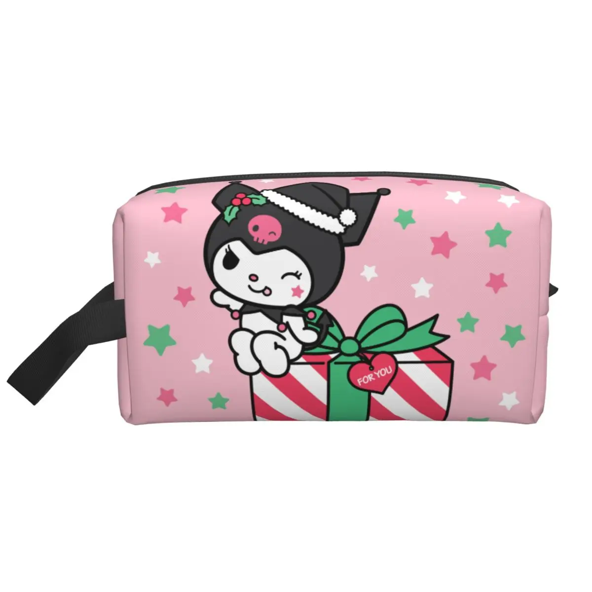 Custom Cartoon Kuromi Skull Toiletry Bag for Women Cute Rabbit Anime Cosmetic Makeup Organizer Lady Beauty Storage Dopp Kit Case