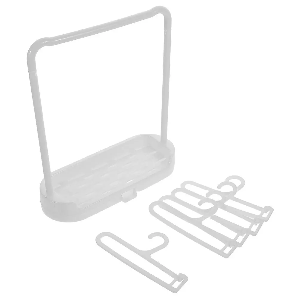 

1Set Miniature Clothes Hanger Set Compact Sturdy Portable Rack Suitable for Small Clothes Drying Home Organization