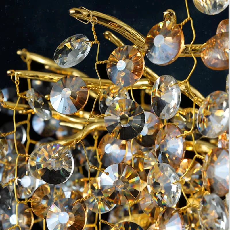 Lampada da parete moderna in cristallo di lusso Soggiorno Camera da letto Lampada da comodino Sfondo Muro Villa Casa Illuminazione per interni Decorazione Luce a LED