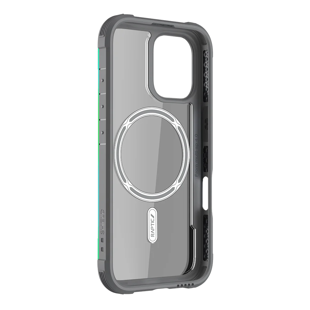 حافظة هاتف مغناطيسية من RAPTIC Shield لهاتف iPhone 16 Pro Max 16Plus إطار ألومنيوم متين تم اختبارها من الدرجة العسكرية 13FT